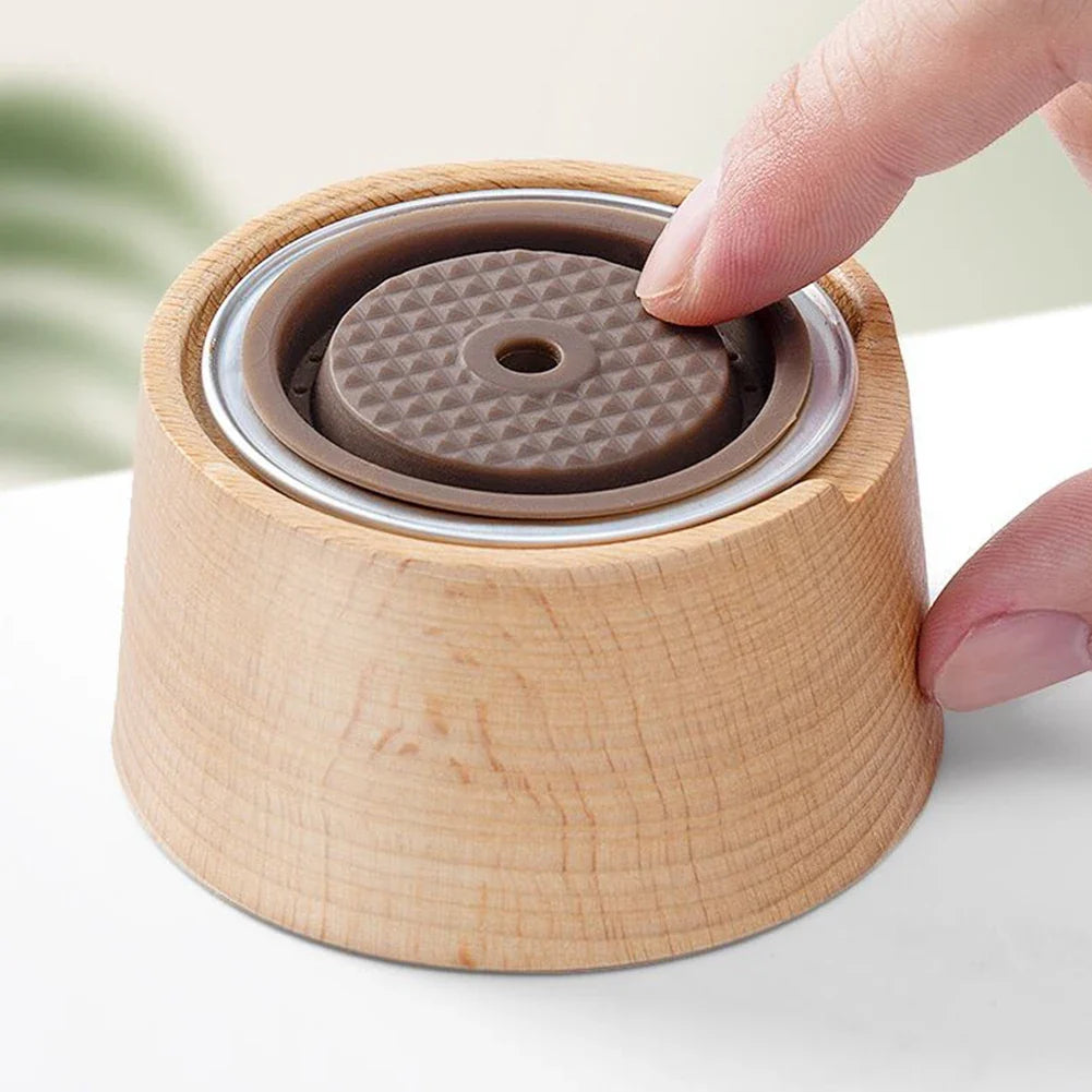 Refillable Capsule Cup with Beechwood Tamper and Dose-Consistent Filling Tool Compatible with Espresso Devices