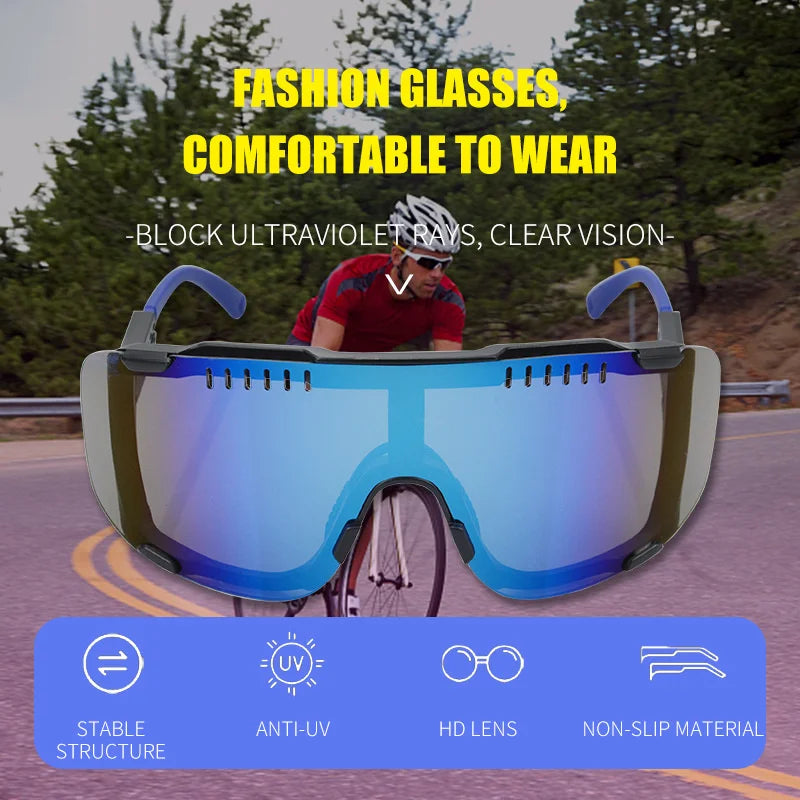 New Bicycle Polarized Sunglasses UV400 Outdoor UV Protection Sports Glasses Road Mountain Bike Cycling Glasses TR90